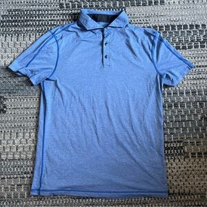 Men’s Lululemon Short Sleeve Athletic Polo Shirt in Blue, Size Medium